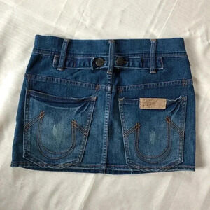 TRUE RELIGION  Denim Mini Skirt